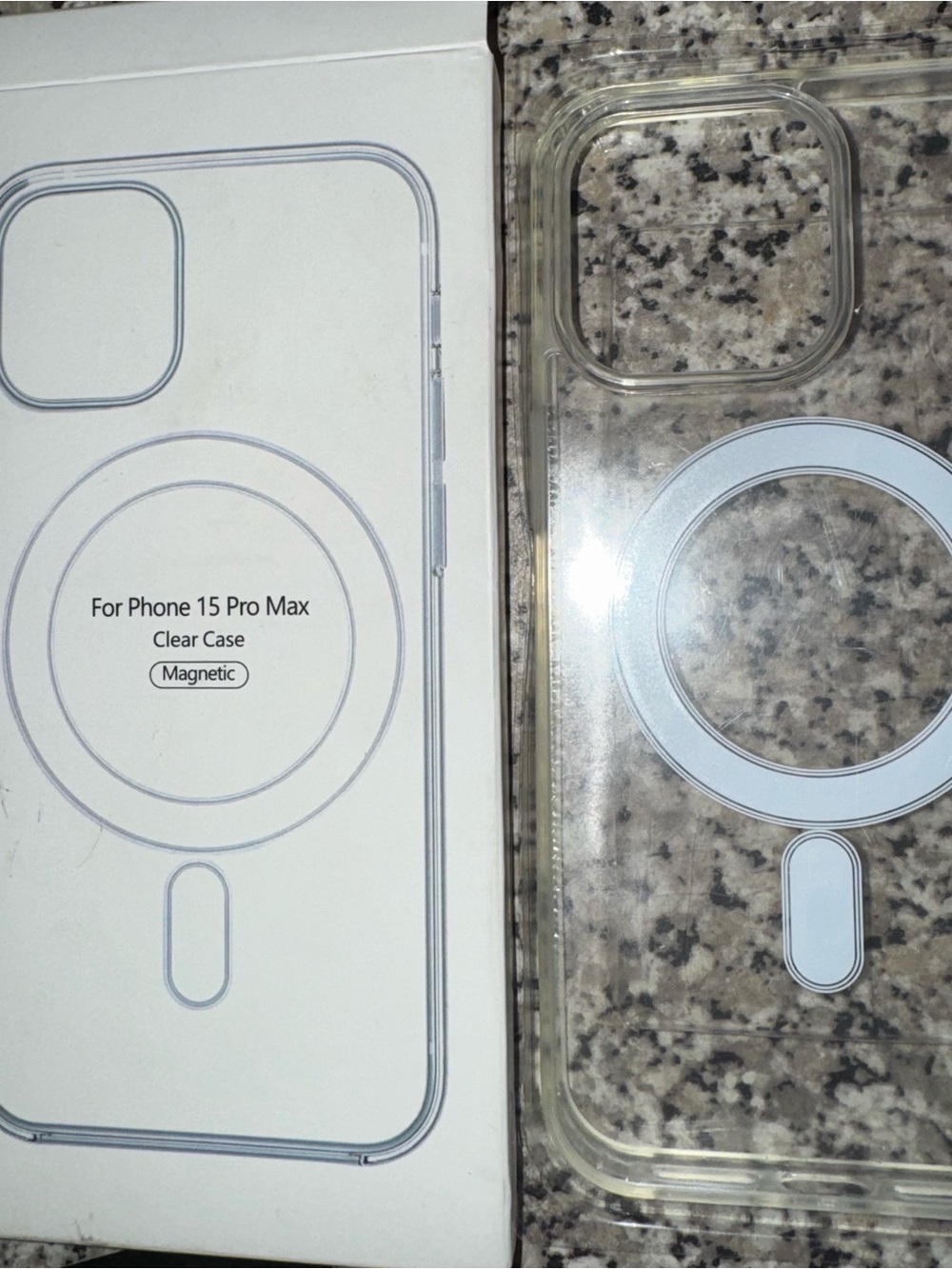 Clear Magnetic Phone Case for iPhone 15 Pro Max - Transparent
